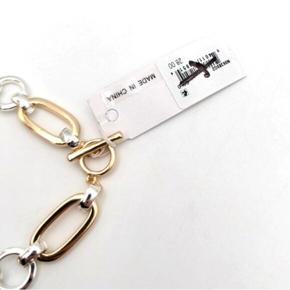 Panacea Women's Two Tone Oval Link Bracelet Fashion Jewelry Gifts Gold/Silver - Picture 2 of 4